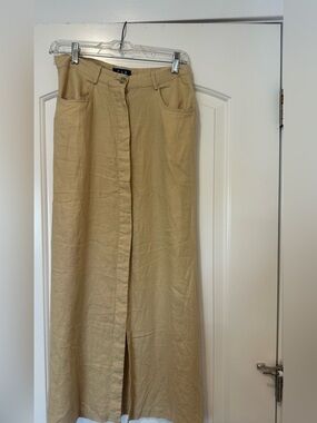 GAP Tan Button-Front Maxi Skirt